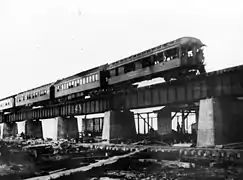 オーバーシーズ鉄道でキーウェストから戻るヘンリー・フラグラーの私有客車「ランブラー」を連結した列車