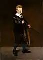 『剣を持つ少年（英語版）』1861年。油彩、キャンバス、131.1 × 93.4 cm。メトロポリタン美術館。