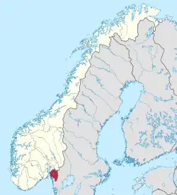 エストフォル県の位置