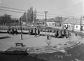 ミシュコルツ市電の2軸車（1957年撮影）