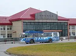 ベレズニキのトロリーバスと鉄道駅