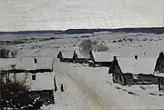 『冬、村』
