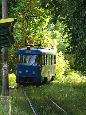 ジトーミル市電初のボギー車・タトラT4SU(2009年撮影)