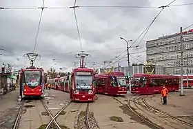 カザン市電の電車（2016年撮影）