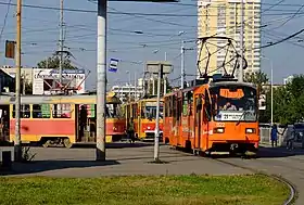エカテリンブルク市電の電車(2017年撮影)