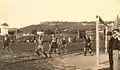 スタジアムでのサッカーの試合（1938年）