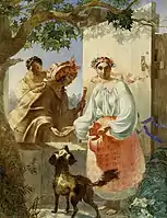 ジプシー占い師（ウクライナ語版）、1841年。帝国芸術アカデミー（英語版）で1841年の銀メダルを受賞。