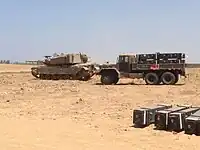 ガザ地区のロケット発射点への精密砲撃を行うペレフ。2014年、プロテクティブ・エッジ作戦。