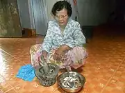 タイの一般家庭ならたいてい使っている、きわめてありふれた、石の調理道具