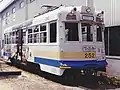 あびこ検車区に留置中の阪堺モ252（元1866）（1994年4月10日撮影）