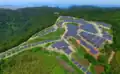 森林を伐採して作られた太陽光発電所