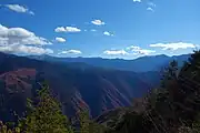 しらびそ峠から上河内岳~光岳を望む