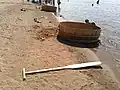 郡山市の湖まつりのたらい舟