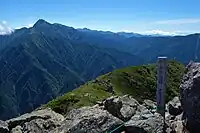 アサヨ峰からの北岳と間ノ岳