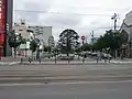 イベント等にも使われる広場となっている広幅の中央分離帯1(北海道函館市・市道広小路)