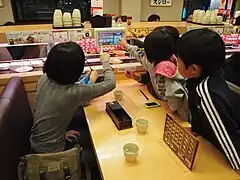 ボックス席でのタッチパネルの使用例