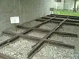 札幌市電西4丁目停留場で使用されていた交差線路