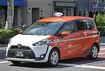 中京自動車所属シエンタ（ハイブリッドモデル）