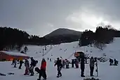 ノルン水上スキー場の下からの大峰山