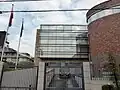 駐日ポーランド国旗とEU旗
