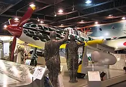 知覧特攻平和会館で展示されていた当時の三式戦闘機二型（2009年7月撮影）