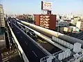 上から見た神奈川1号横羽線 羽田出入口