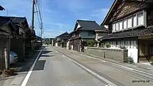 国道249号沿いの上戸の街並み(2010年)