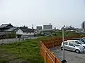 石碑のある所から望む天守跡