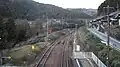 跨線橋 から飛騨金山方面を望む(2011年12月)