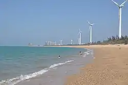 魚鱗洲南側の砂浜
