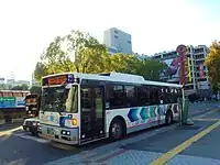 空港リムジンとしては珍しいノンステップバスも運用されていた日野PKG-KV234N2(西工製)撤退後は一般路線車に転用されている