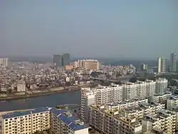 市街地の鳥瞰