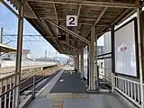 2番線ホーム(2023年4月)