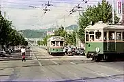 京都市電6系統との交差（1978年9月）