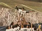 1982年春 全勝優勝胴上げ