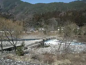 八景山橋を右岸下流から見た遠景