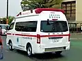 新開分署の高規格救急車(後部から)2019年末導入の日産・パラメディック