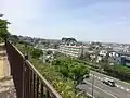 公園より桜道方面を望む