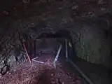 竹野鉱山坑道内