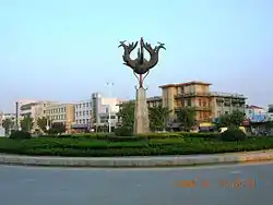 市街地にあるロータリー
