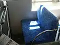 函館市交通局9600形電車・運転席右後部の2人掛けシート