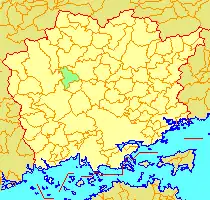 旧・北房町の位置