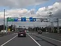 北海道道149号大沼公園インター線・起点及び国道5号・北海道道43号大沼公園鹿部線交点(国道5号起点(函館)側から)
