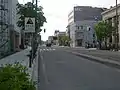 北海道道457号函館漁港線・終点と国道279号の交差点部(国道側より撮影)
