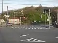 北海道道5号江差木古内線・旧起点（檜山郡江差町字中歌町）この地点から先にある丁字路右折後の道路（現・いにしえ街道）がかつての「江差木古内線」だった