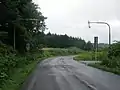 北海道道795号共和鶉線・起点(町道側から、2018年8月撮影)