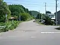 北海道道812号館町福島線・北海道道5号江差木古内線交点（上ノ国町湯ノ岱、2019年5月撮影）