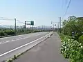 北海道道96号上磯峠下線・北斗中央IC交点（2019年5月撮影）起点側から
