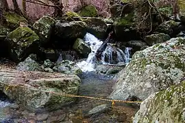 北谷を渡る登山道
