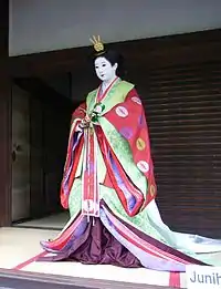 女性参列者の十二単(京都御所)